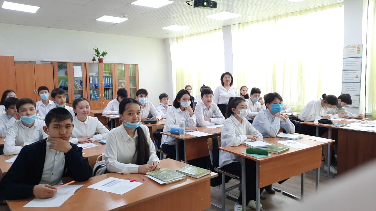11.03.22ж. күні 9 "Б" сыныбында қазақ тілі мен әдебиеті пәні мұғалімі Ахметова Анара Әділжанқызы "Ғ. Мүсірепов «Ұлпан» романындағы кейіпкерлер бейнесі " атты ашық сабағын өткізді.